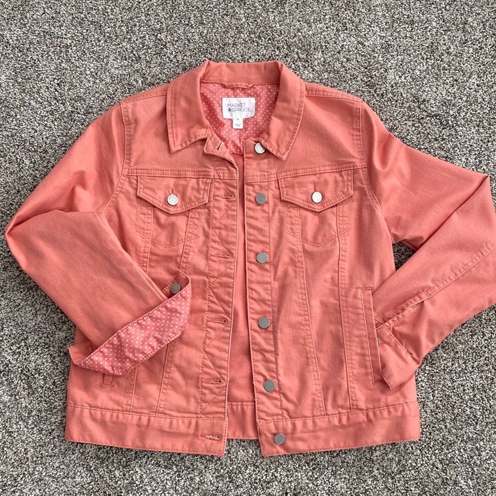 Market & Spruce Coral Jean Jacket